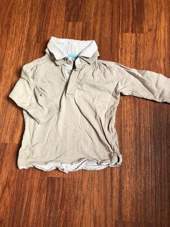 Pull polo beige