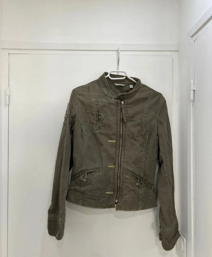 Veste en jean Mango Kaki taille 38