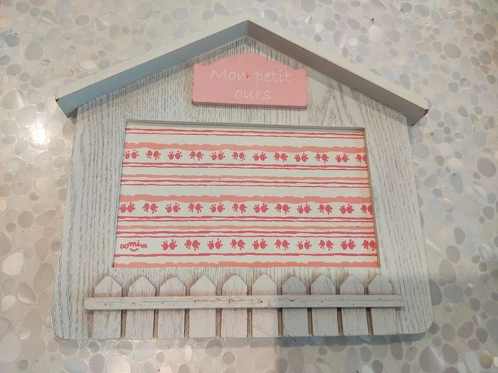 Toise en bois et cadres photos neuf - photo numéro 4