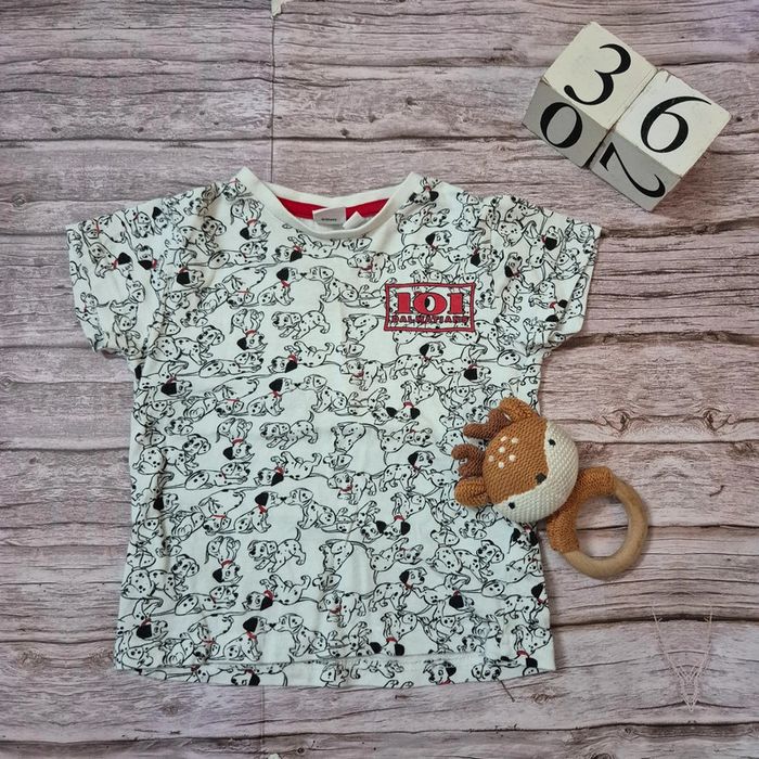T shirt blanc les 101 dalmatiens disney Taille 36mois