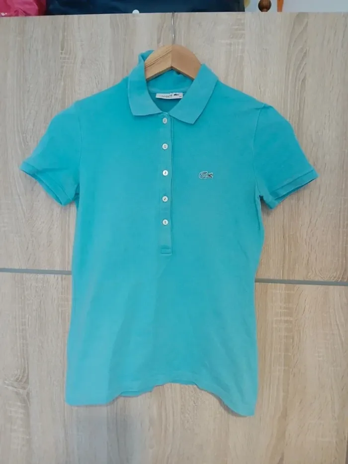 Polo lacoste slim fit 36 bleu ciel