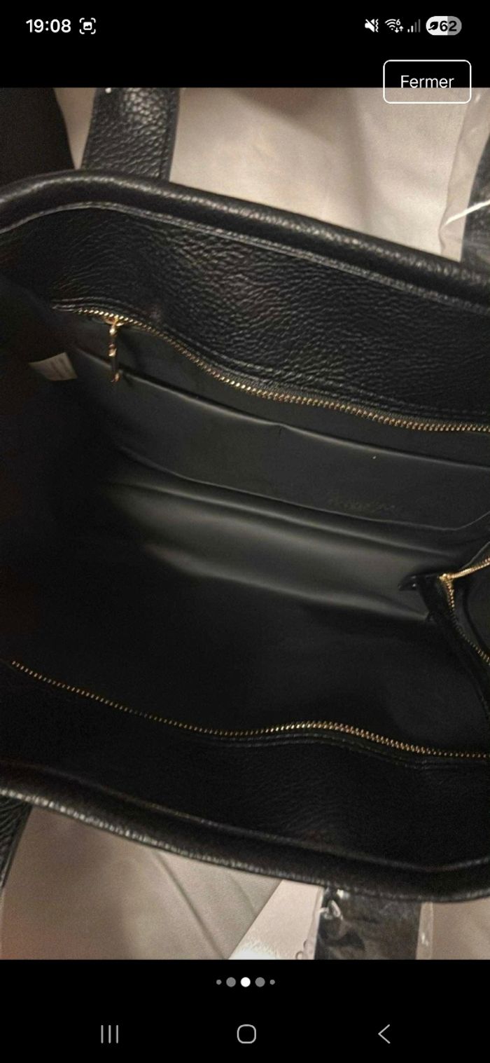 Sac tote bag noir a bandoulière - photo numéro 4