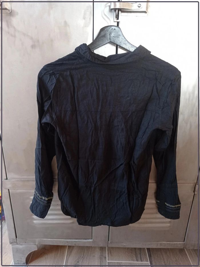 Chemise noire manches longues bon état taille 34 Etam - photo numéro 5