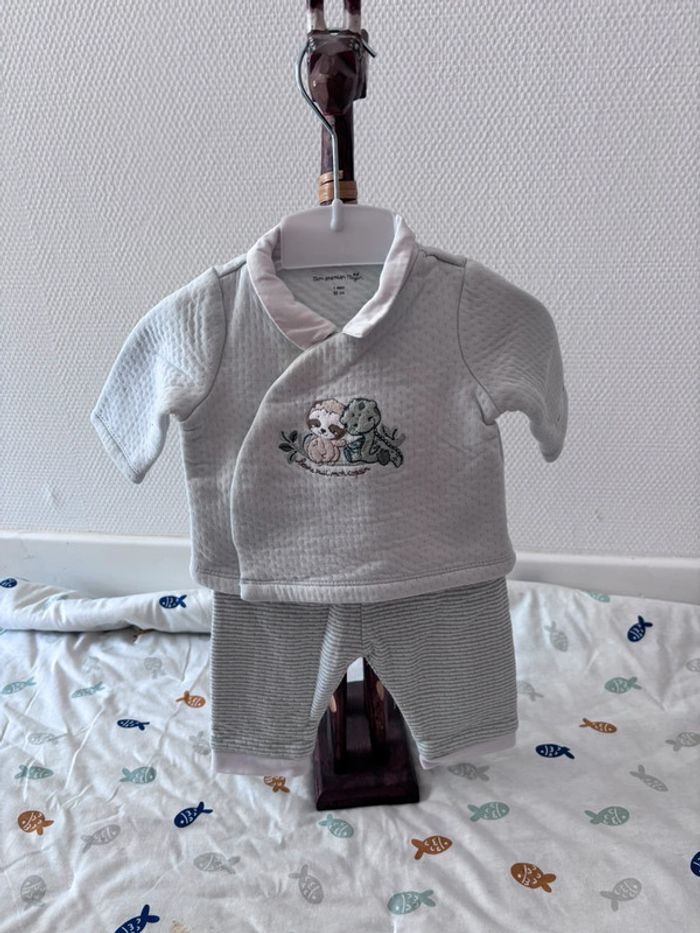 Ensemble pyjama garçon 1 mois - photo numéro 2
