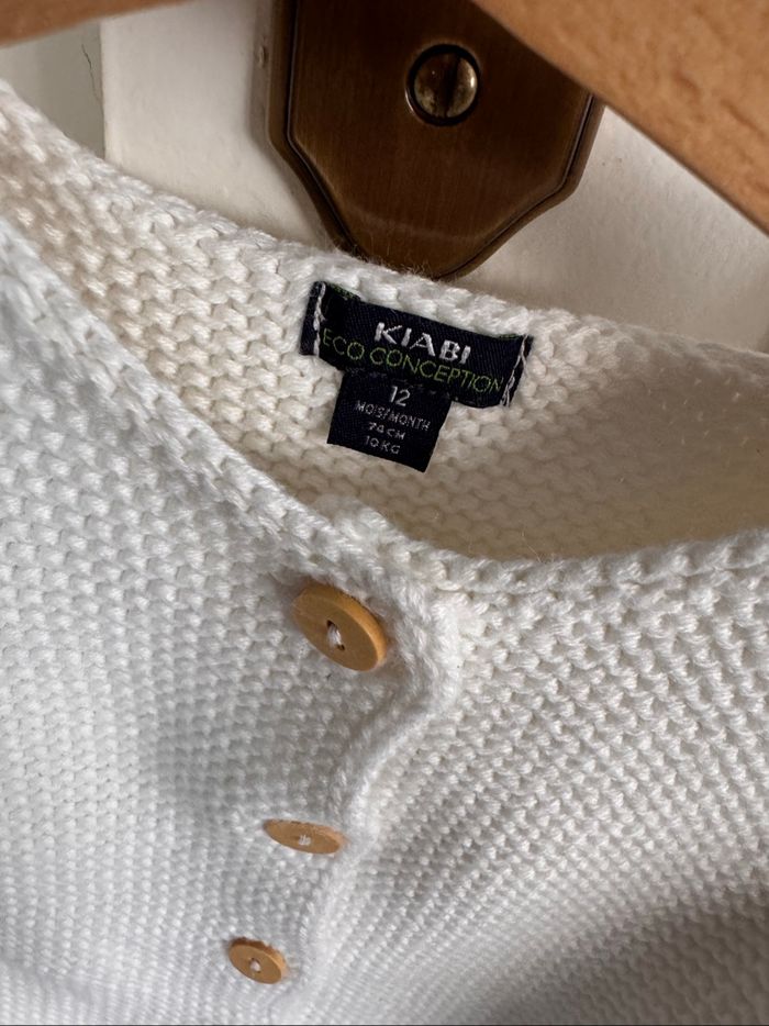 Gilet blanc 12 mois - photo numéro 2