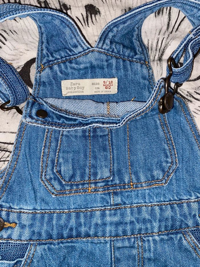 Salopette en jeans, 9-12 mois, Zara Baby boy. - photo numéro 4