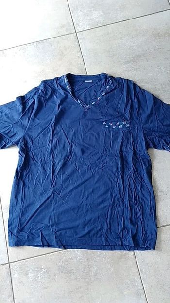 haut de pyjama bleu homme L
