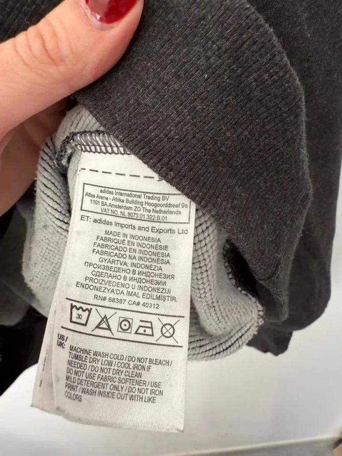 Sweat Adidas femme gris et rose taille S - photo numéro 6