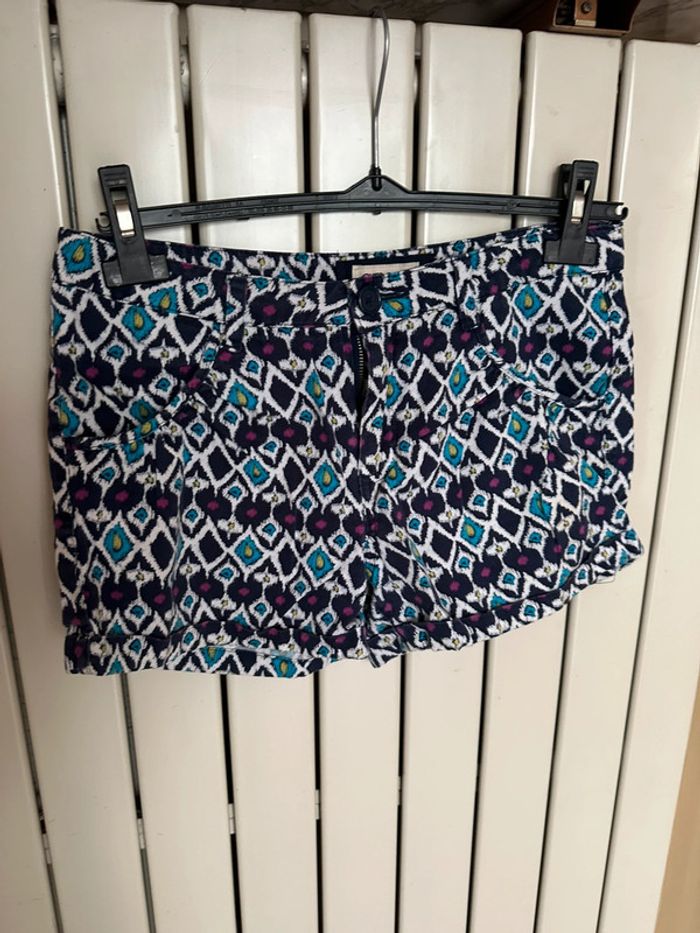 Short en jean vintage S barriolé