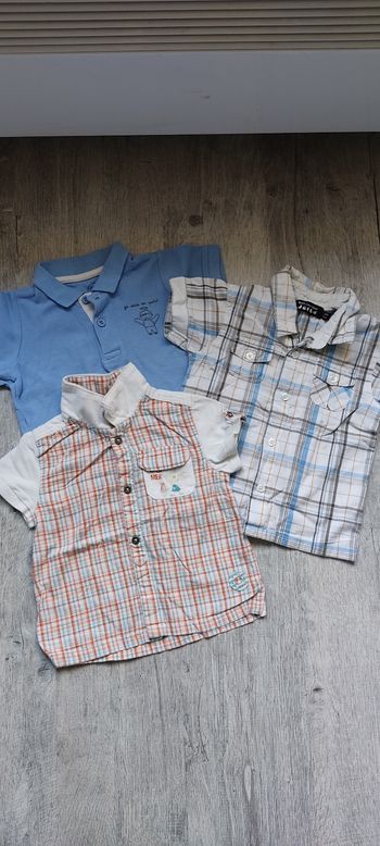 Lot 3 hauts manches courtes 12 mois