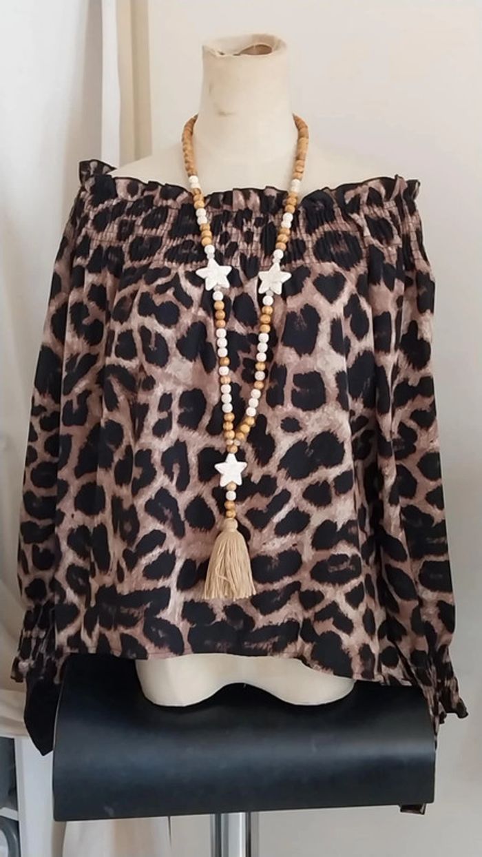 Tunique boohème leopard