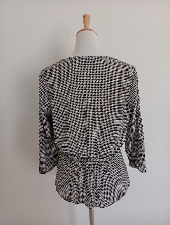 Blouse motif pied de poule Naf Naf taille 40 - photo numéro 2