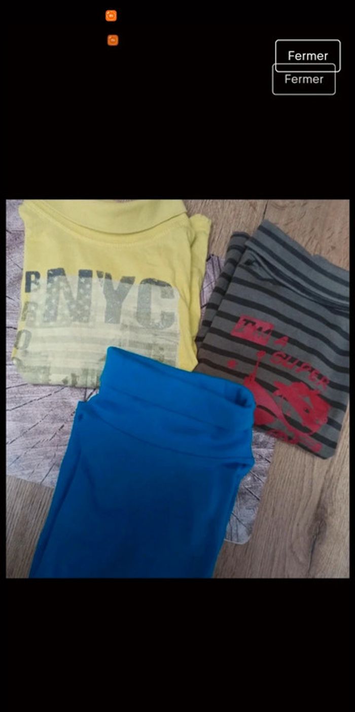 Lot de 3 sous pull garcon 5ans