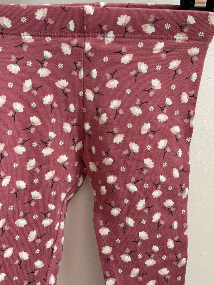 Legging rose fleuri Obaïbi 3 mois - photo numéro 3