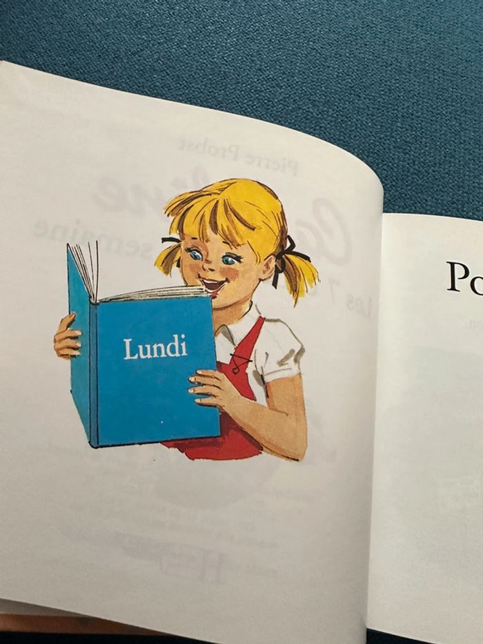 Caroline les 7 câlins de la semaine Pierre Probst Hachette Jeunesse livre bd album vintage histoires - photo numéro 4