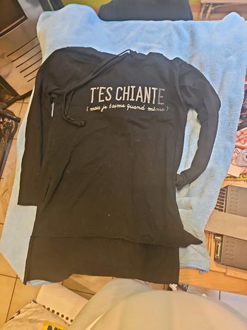 Longue pull avec capuche