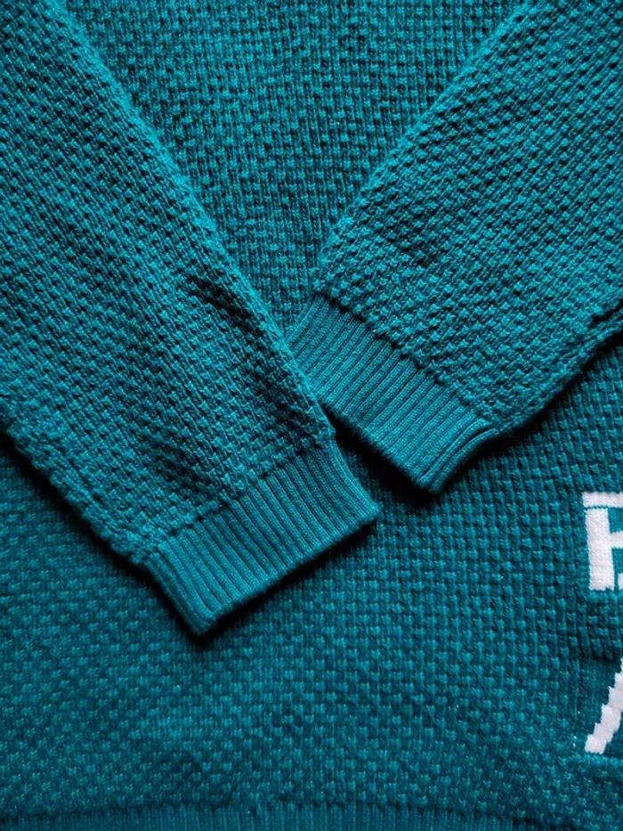 Pull enfant neuf jolie maille 100% coton verte - photo numéro 6