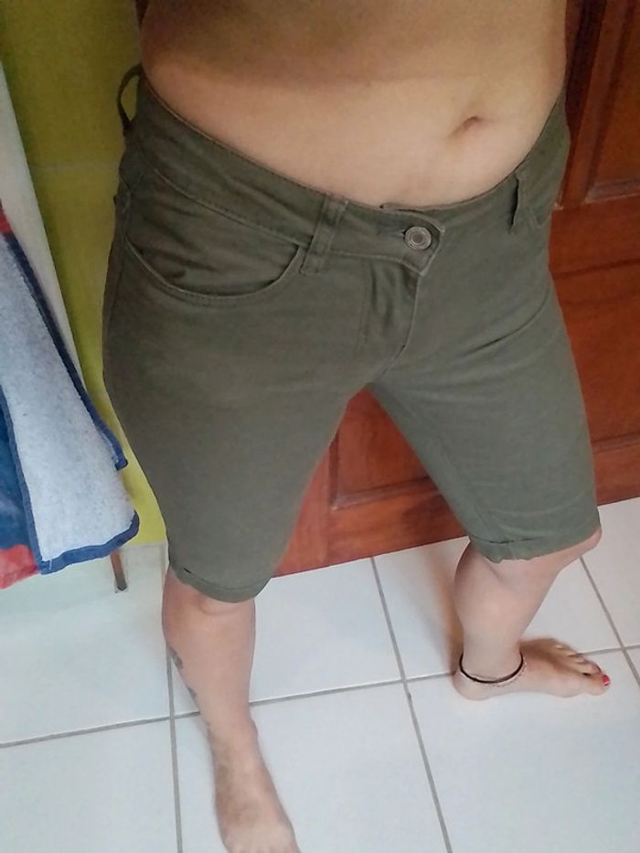 Short femme vert kaki Gémo - photo numéro 3