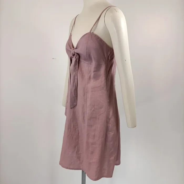 Ensemble Robe veste en Lin - Rose Parme vintage T40 - A201 - photo numéro 12