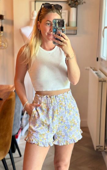 Short fleuri BZB à volants – Taille S