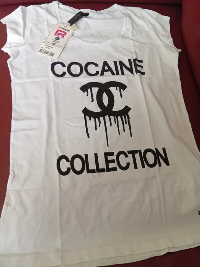 T-shirt cocaine collection femme taille L - photo numéro 2