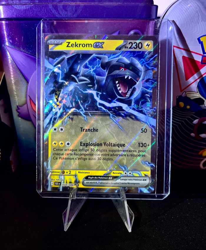 Carte Pokémon Zekrom 034/086 EV10.5 foudre noire - photo numéro 3