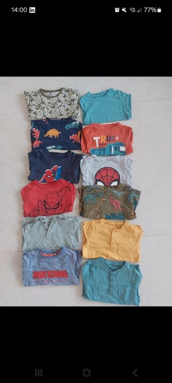 12 tee-shirt manches longues 4 ans garçon 