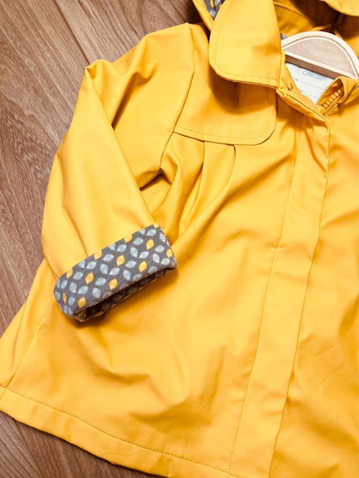 Taille 12 mois parka fille Obaibi jaune gris 🎀 - photo numéro 2