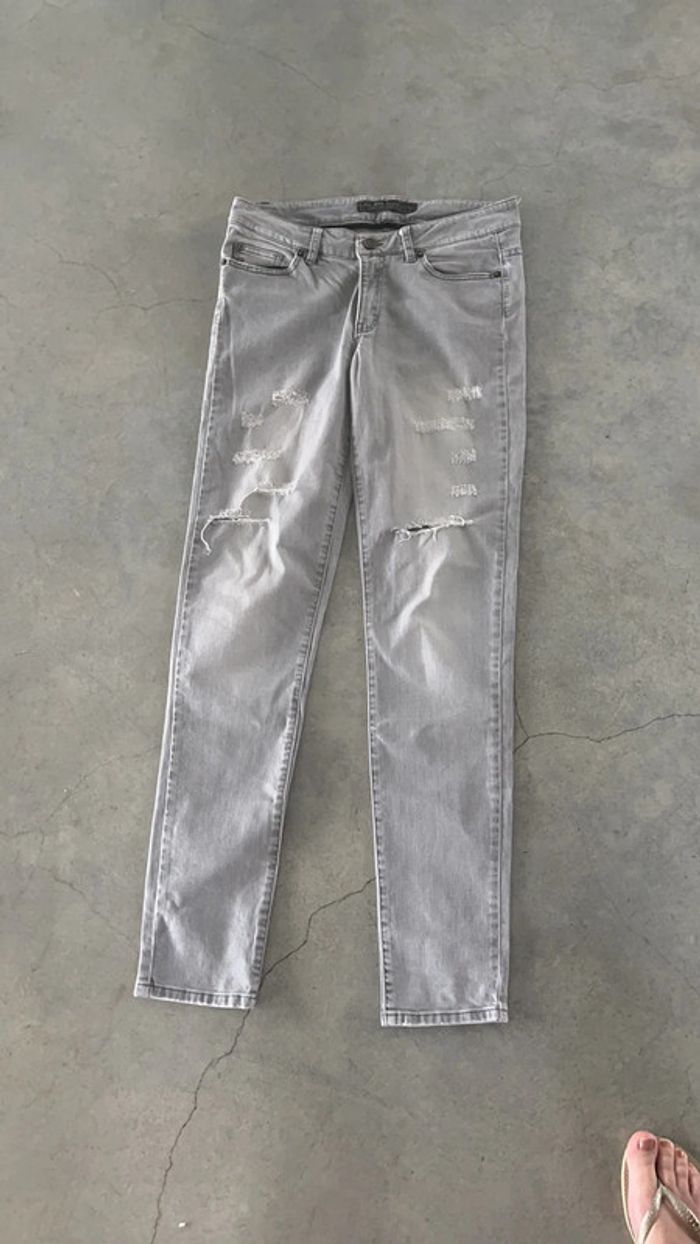 Jean skinny gris troué Ikks M