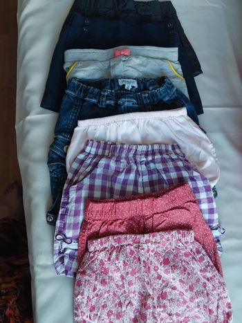 Lot shorts et jupes fille 12 mois