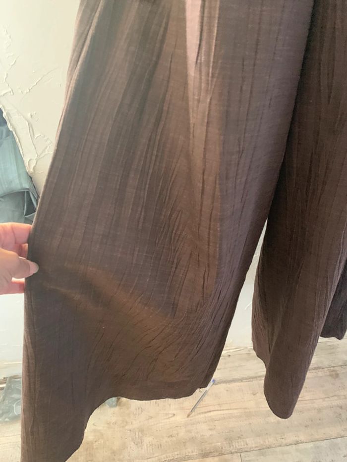 Ensemble 1 2 3 marron tailleur salopette jambes larges +blazer taille 42 - photo numéro 11