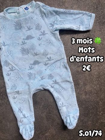 Pyjama 🍀 3 mois 🍀 Mots d’enfants