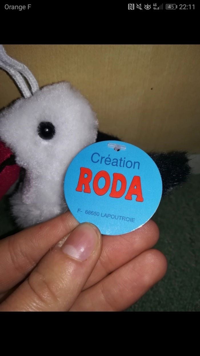 Peluche cigogne, souvenir de l'Alsace, neuve avec étiquette - photo numéro 2