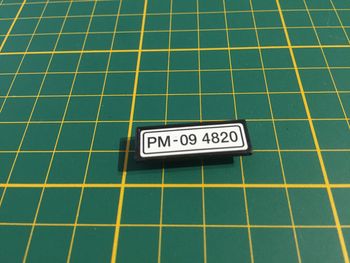 Plaque immatriculation 30280200 pièce détachée Playmobil 4820 Camion de pompiers grande échelle #A61