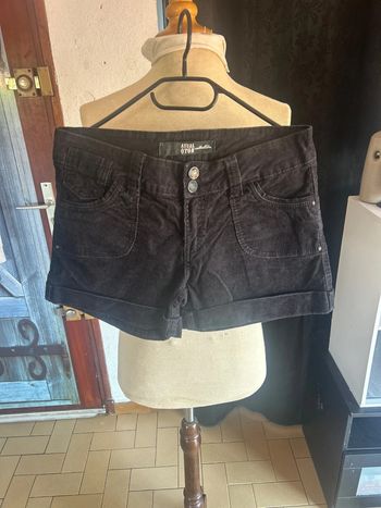 Short côtelé femme Casual coton