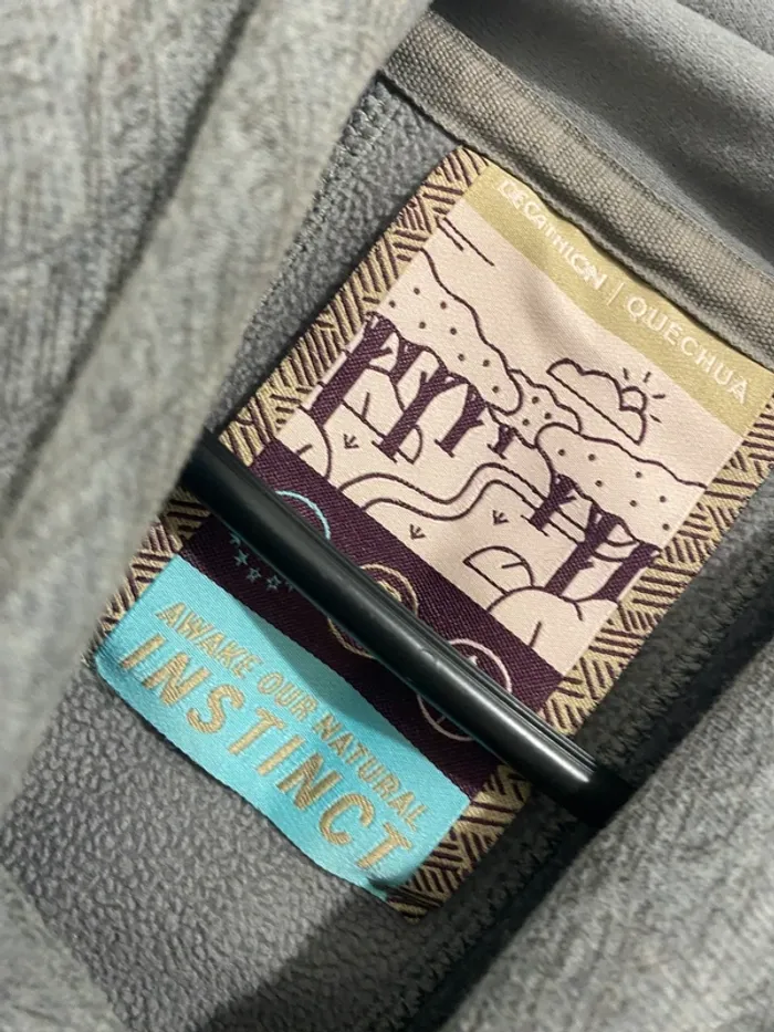 Pull Polaire Randonnée Gris Chiné – Quechua – Taille S (36) - photo numéro 3