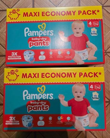 2 cartons Pampers pants taille 4
