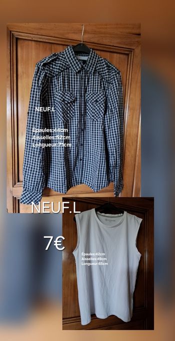 Chemise  et tee-shirt NEUFS pour homme taille L