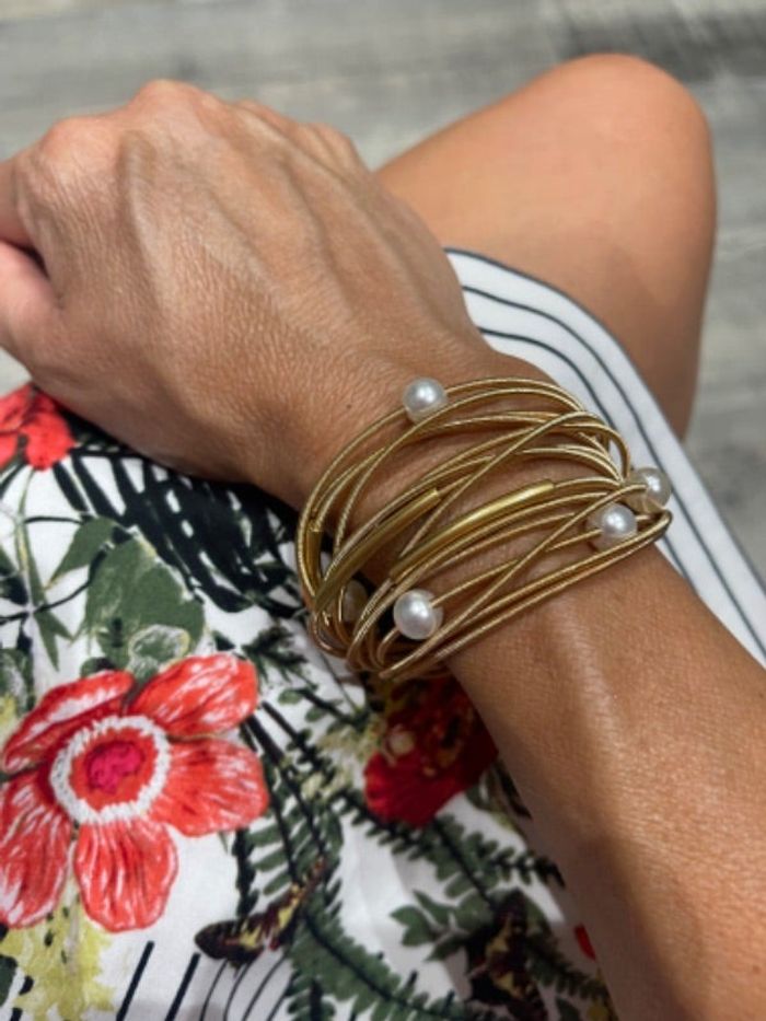 Lot de 10 bracelets en acier inoxydable or ou argent