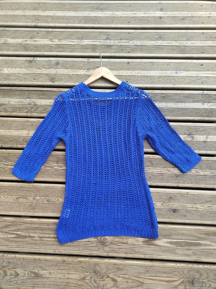 Tunique mi-longue bleu marine à mailles – Taille M/L – Très bon état - photo numéro 5