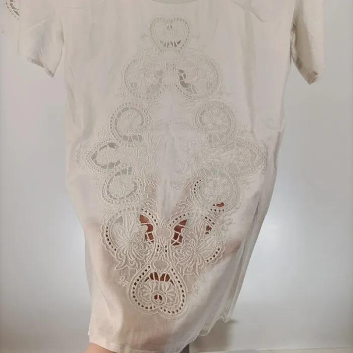 T-shirt brodé The Kooples - 100% coton - Taille S - A163 - photo numéro 5