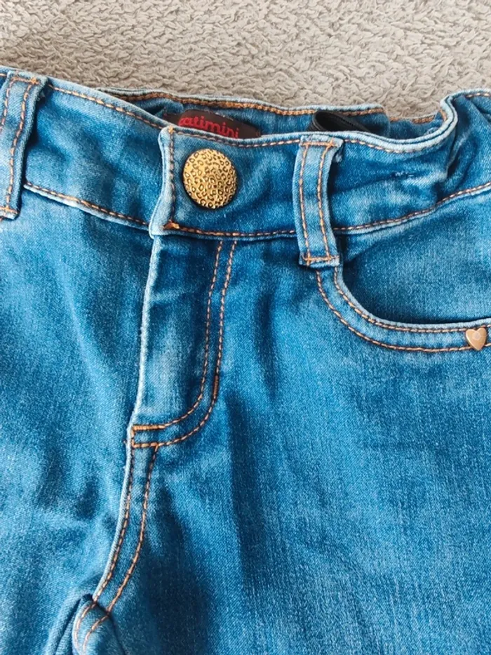 Jeans skinny Catimini bleu moyen 4 ans – Original Design - photo numéro 3