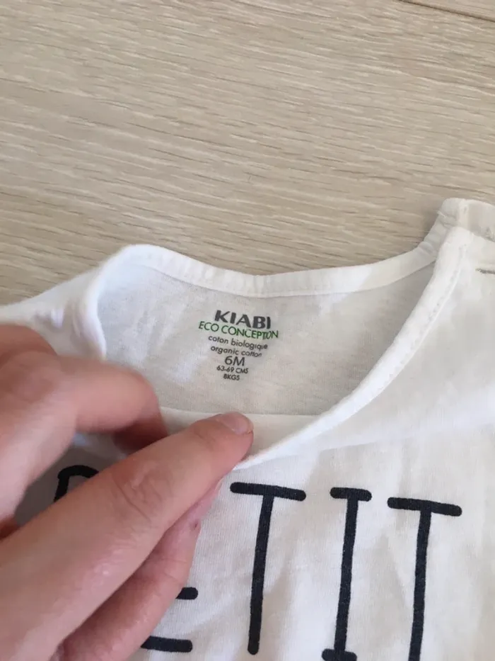 T-shirt manches longues 6 mois kiabi - photo numéro 4