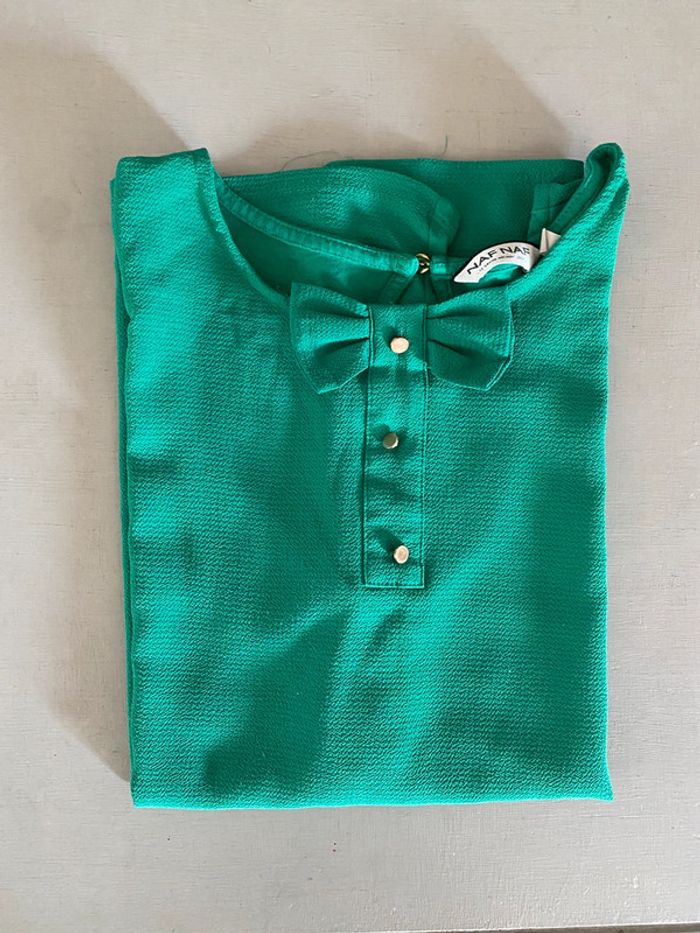 Blouse Naf Naf verte taille 40 manches courtes - photo numéro 15