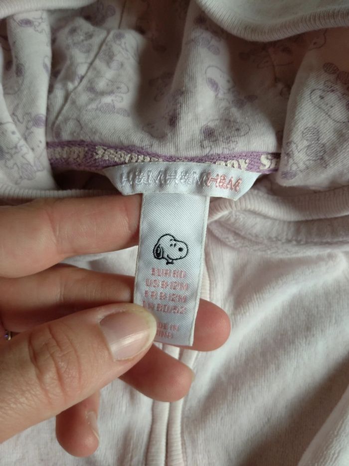 Gilet zippés avec capuche Fille 9/12 mois Snoopy H&M - photo numéro 5