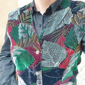 Magnifique gilet sans manches Vintage