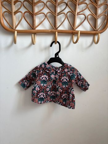 Chemise manches longues fleurie Jacadi 3 mois