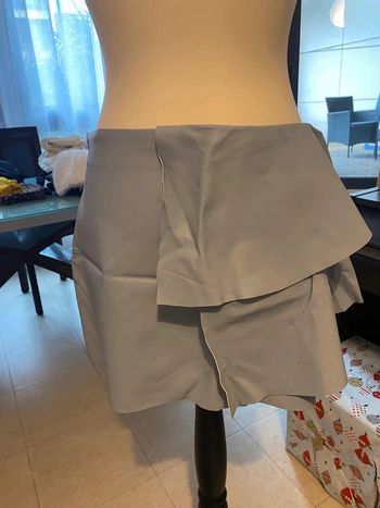 Jupe bleue simili cuir - Zara