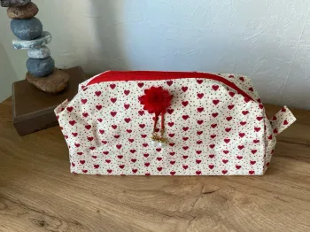 Trousse Maquillage en coton avec poches