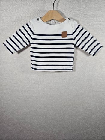 Pull marinière obaïbi  3 mois